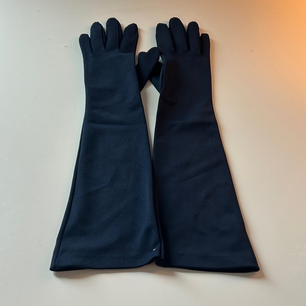 Vintage Kayser Elegant Long Navy Opera Gloves